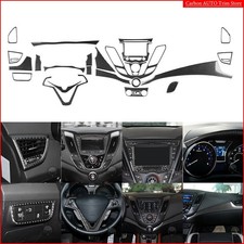 For Hyundai Veloster 2012-17 Real Carbon Fiber Interior Front Dashboard Full Kit picture