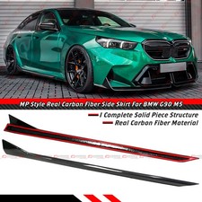 For 25-26 BMW G90 G99 M5 MP Style Add-on Real Carbon Fiber Side Skirt Extension picture