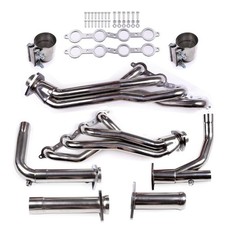 Fits 07-14 Chevy GMC 4.8L 5.3L 6.0L Long Tube Stainless Steel Headers w/ Y Pipe picture
