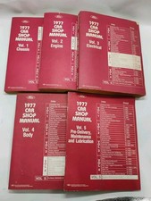 Vintage FORD 1977 Passenger Car Shop Manual 5 Volume OEM Set Good Shape picture