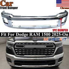 Fits For Dodge AM 1500 2025-26 NEW Chrome Steel Front Lower Bumper Cover Replace picture