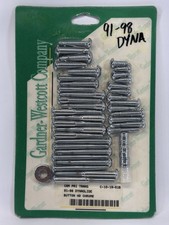 91-98 Harley Dyna Polished Chrome Button Head Hardware Kit Cam Prim Trans Cover picture