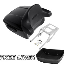 Black King Trunk Pad Mount Rack Fit For Harley Deluxe FLDE FLHC FLHCS 2018-Up 19 picture