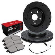 For Porsche 911 90-94 Drilled & Slotted Front Brake Kit w Optimum Pads picture