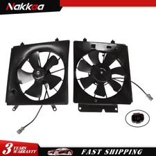 Pair Radiator AC Condenser Cooling Fan Assembly For 2002-2006 Honda CR-V CRV picture
