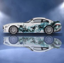 Japanese Inspired Anime Car Decals Itasha Side Decal Both Side JDM Vinyl Flame picture