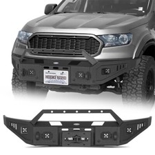Texture Black Steel Front Bumper Cover w/ Winch Plate Fit Ford Ranger 2019-2023 picture