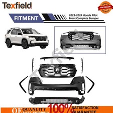 For 2023-2024 Honda Pilot Front Complete Bumper Kit W/ Grille Headlight Trim picture