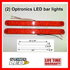 (2) Optronics Truck Trailer Stop Tail Turn 11 LED Submersible Lowprofile 15