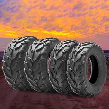 Full Set 4 25x8-12 25x10-12 ATV UTV MUD Tires 25x8x12 Front 25x10x12 Rear 6PR picture