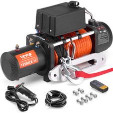 VEVOR Electric Winch Truck 13,500 lb Synthetic Rope Waterproof Remote Control picture