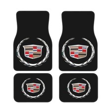 Cadillac 4PCS Universal Car Floor Mats Auto Carpets Interior Trim Accessories picture