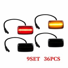 Fit 15-23 GMC Sierra 2500HD/3500HD Dually Bed 4-40X Amber+Red Side Marker Lights picture