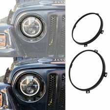 Fit 1997-2006 Jeep Wrangler TJ Pair 7in LED Headlight Mounting Bracket Trim Ring picture
