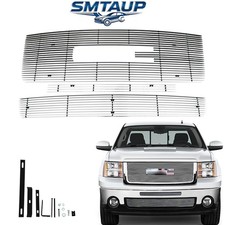Fits 2007-13 GMC Sierra 1500 New Body/07-10 Denali Billet Grille Grill Combo 3pc picture