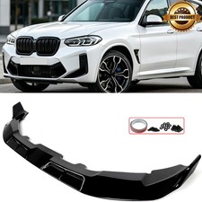 For 2022-ON BMW X3M F97 X4M F98 LCI Sport Front Bumper Splitter Lip Glossy Black picture