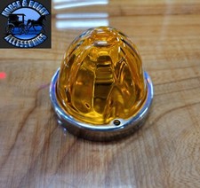 light amber watermelon real glass kit 1 wire incandescent flush mount new 79751 picture