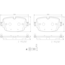 Rear Disc Brake Pad Set for 2021-2022 Audi RS6 Avant picture