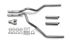 07-15 Chevy Silverado Dual Exhaust Kit with Y-pipe and Chrome Tips picture