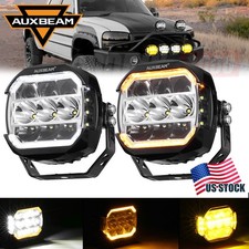 AUXBEAM XP-ULTRA 5 Inch 174W LED Side Shooter Pod Lights W White DRL&Amber Turn picture