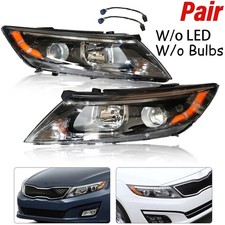 Pair Fit For 2014 2015 Kia Optima EX LX SX Halogen Headlights Headlamps 14 15 picture