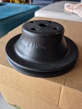 4 MOPAR PULLEYS (2) SINGLE GROOVE WATER PUMP (2) DUAL GROOVE CRANK PULLEYS picture