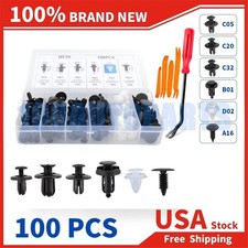 For Mazda 105PCS Bumper Clips Fender Trim Push Pin Rivet Fastener Panel w/Box++B picture