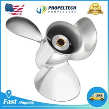 9 1/4 X 9 Stainless Propeller 9.25x9 For Suzuki Outboard Engine 8-20HP 10 Spline picture