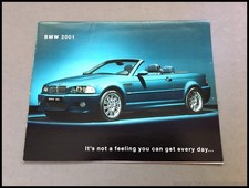2001 BMW Sales Brochure Poster of M3 - Z8 M5 320Ci X5 740i Z3 M Roadster 530i picture