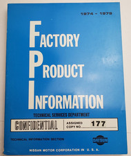 1974-1979 Nissan/Datsun Factory Product Information Technical Service Department picture