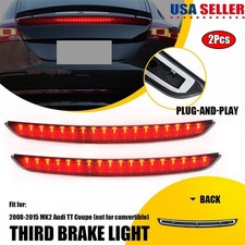 1/2xREAR Center Third Brake Light SMOKE LENS FOR 08-15 AUDI TT QUATTRO COUPE MK2 picture