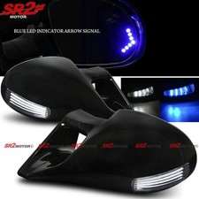For 1997-2000 Ford F150 LED Arrow M-3 Power Adjust Black Side Mirrors RH LH picture