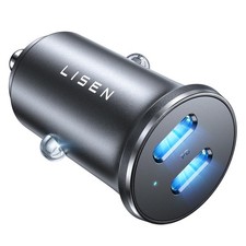 LISEN 90W USB C Car Charger C Fast Charge, 45W PD&QC 3.0 1 Pack, Black picture