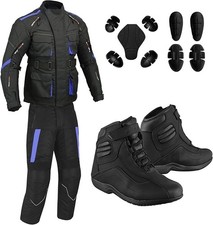 Men's Motorcycle Suit CE Armoured Waterproof Jacket Pants Boots Cordura touring picture