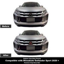 Emblem Vinyl Overlay – Red | Precision fit for Mitsubishi Outlander Sport 2020 + picture