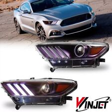 Projector Headlights for Ford Mustang 2015 2016 2017 Coupe LED DRL Signal Lamps picture