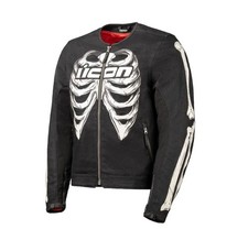 Icon Crestfallen Jacket - Denim Black Bones - Men's Size 2XL 2820-7742 picture