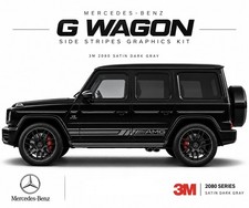 Side Decal Set For 2005–2026 Mercedes G wagon (g class) 3M satin dark grey vinyl picture