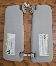 2004-09 Toyota Prius Driver & Passenger Side Sun Visors Pair Set OEM Gray Clean  picture