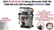 OEM Left Driver LED Headlamp Headlight Chevrolet Silverado 2500 3500HD 87818247 picture