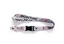 PONTIAC Lanyards 22 inch x 1 inch KeyChain ID Badge Cardholder Light Gray picture