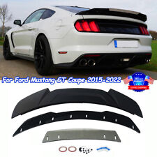 3PCS WICKER BILL HIGHKICK TRUNK SPOILER WING FOR 2015-2022 FORD MUSTANG GT COUPE picture