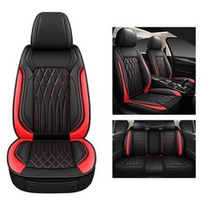 Pariitadin Leather Car Seat Covers Full Pair, Waterproof Faux Leather Seat Co... picture