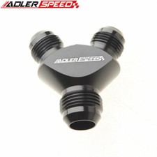 US Aluminum AN12 to 12AN to AN-12 Male Fuel Y Block Fitting Adapter Black NEW  picture