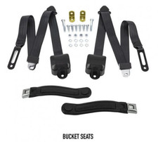 1966-79 Ford Bronco Bucket Seat 3627 3 Pt Retractable Lap Shoulder Belts WildHor picture