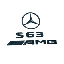 S63 AMG Rear Star Emblem Black Letter Badge Logo for AMG Mercedes W222 Sedan picture
