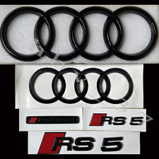 Audi RS5 Gloss Black Full Badges Package OEM Exclusive Pack For Audi RS5 S5 F5 picture