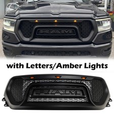 Rebel Style Front Grille For Dodge Ram 1500 2019 2020 2021 Grill W/Letters Black picture