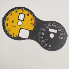 For Ferrari F430 & F430 Spider Instrument Cluster PLATE Km/h Yellow Color New picture
