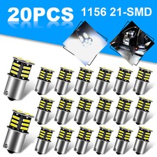 20x 1156 1141 1003 21-SMD LED RV Camper Trailer Interior Light Bulbs Super White picture